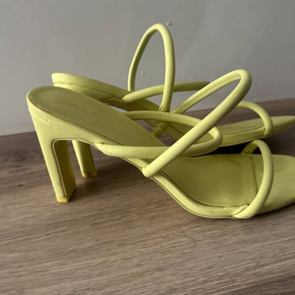 Aldo Karla neon yellow/lime heel size US  6.5 EUR 37 - Picture 3 of 7